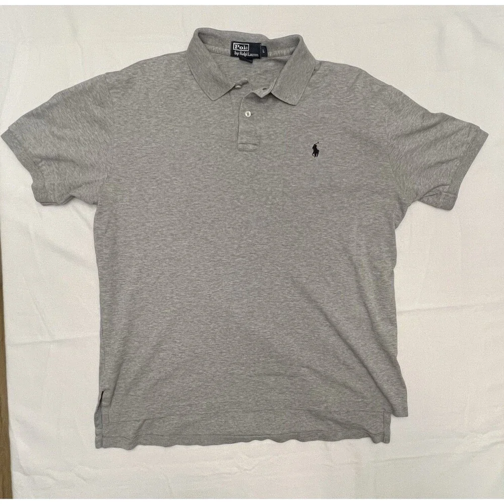 Ralph Lauren Men's Polo Shirt Short Sleeve Gray Size L